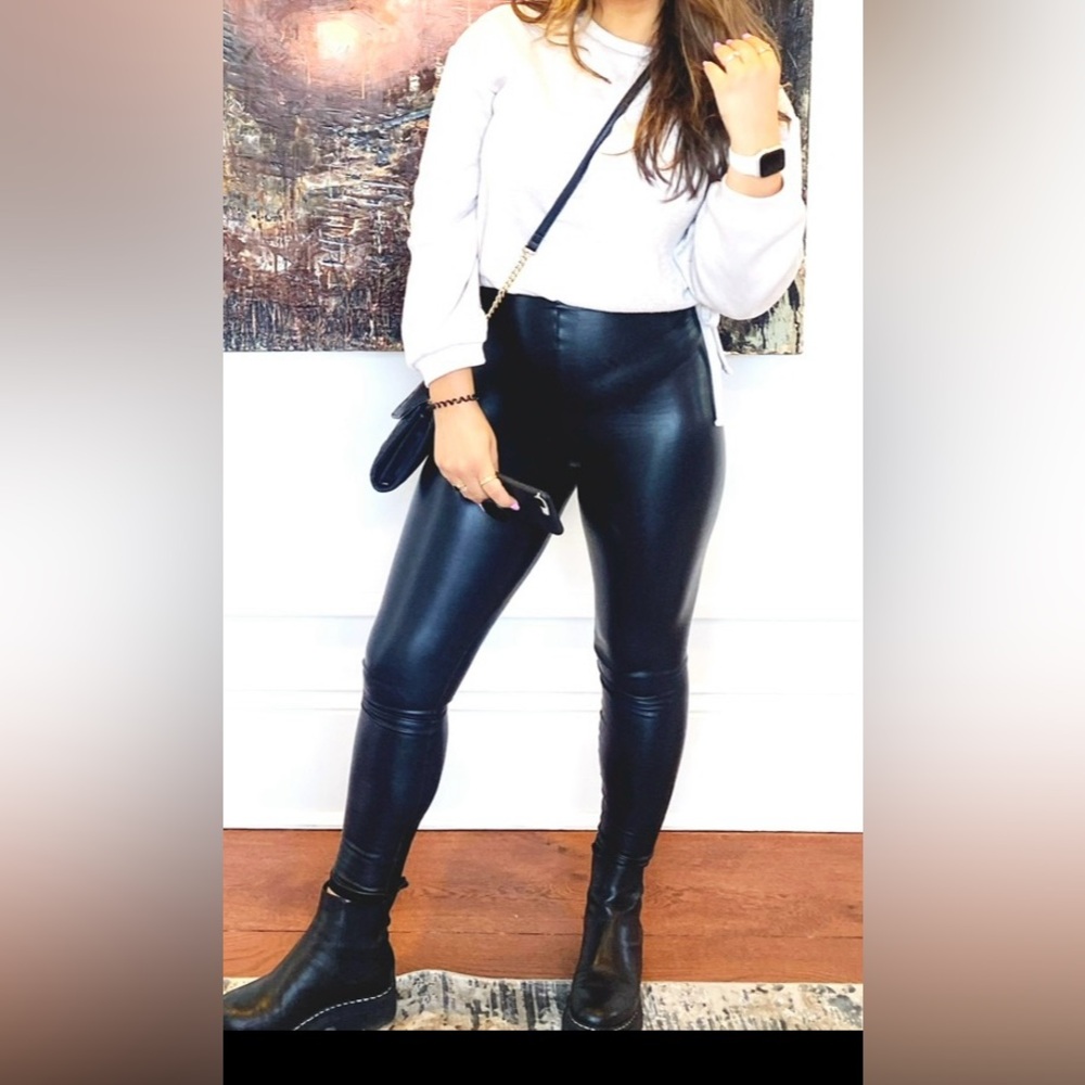 COMMANDO faux leather high waisted leggings